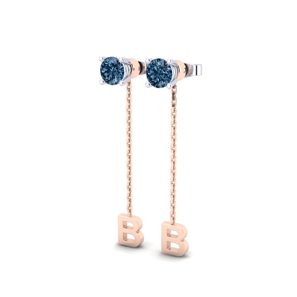 Diamante Azul Pendiente de mujer Aundrea B