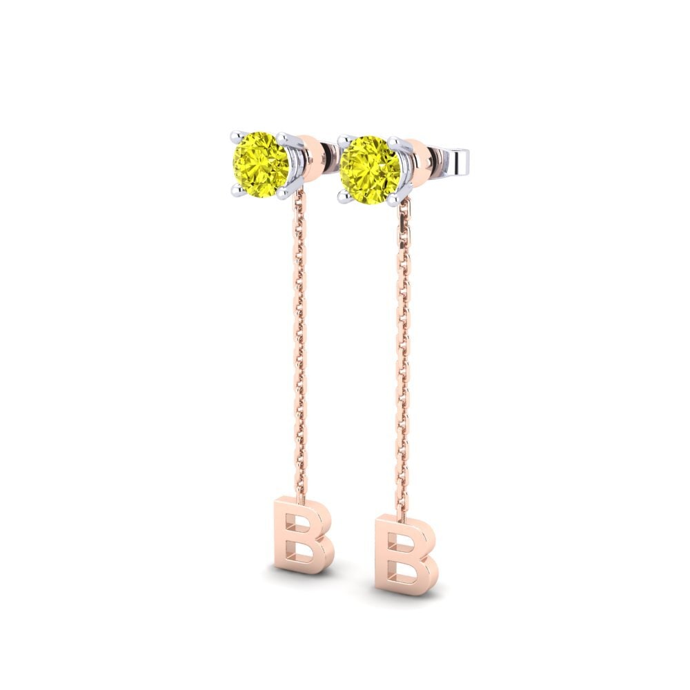 Yellow Diamond Women's Earring Aundrea B