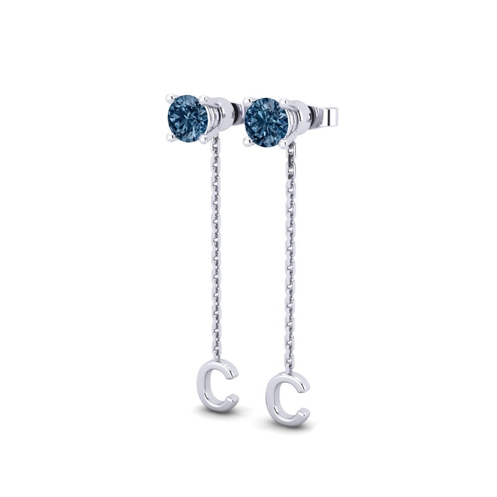 Diamante Azul Pendiente de mujer Aundrea C