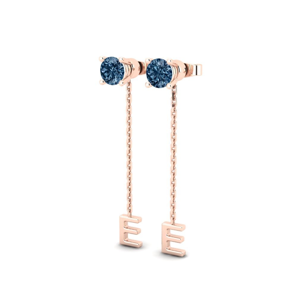 Diamante Azul Pendiente de mujer Aundrea E