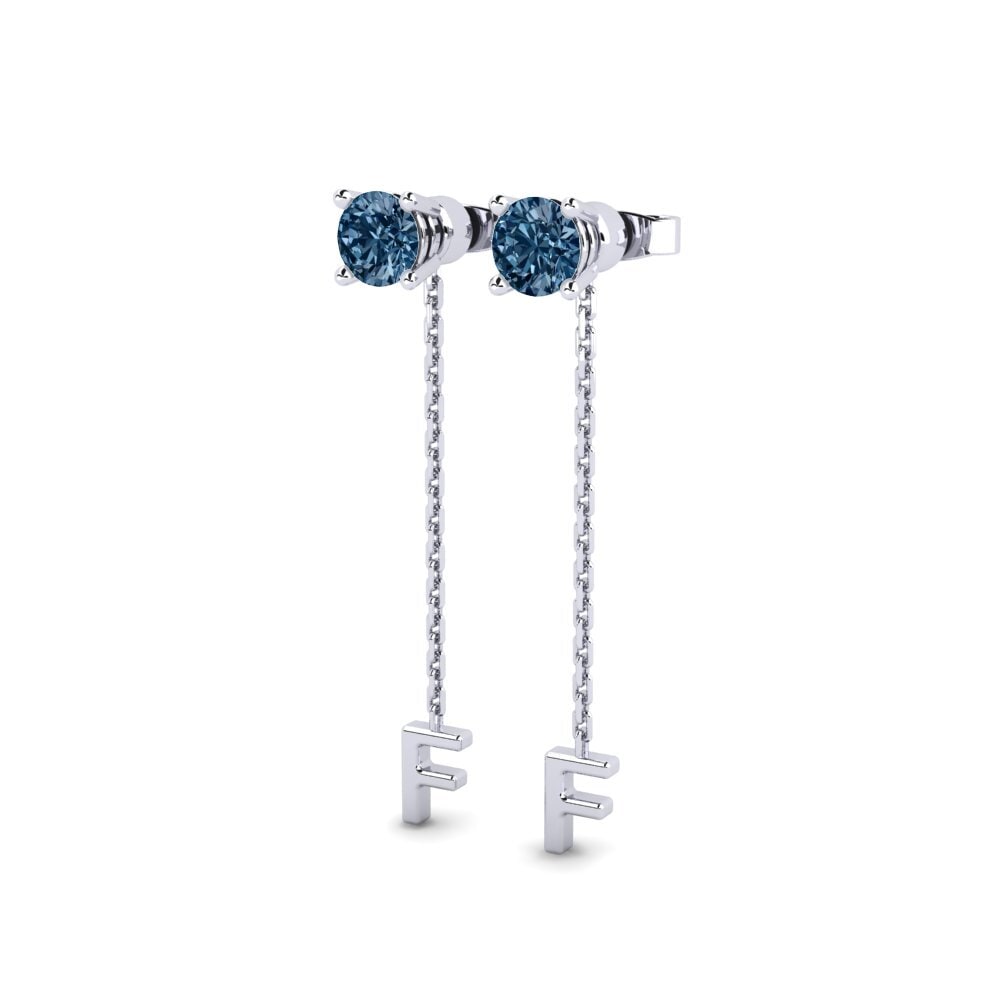 Diamante Azul Pendiente de mujer Aundrea F