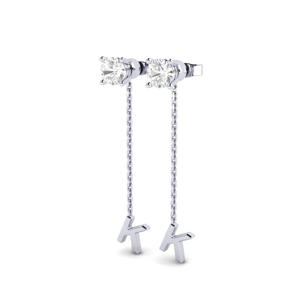 White sapphire Earring Aundrea K