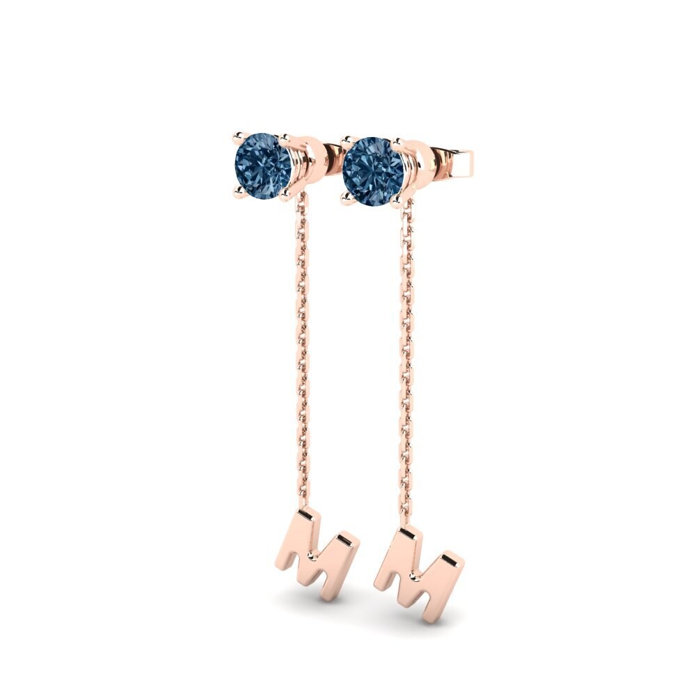 Diamante Azul Pendiente de mujer Aundrea M