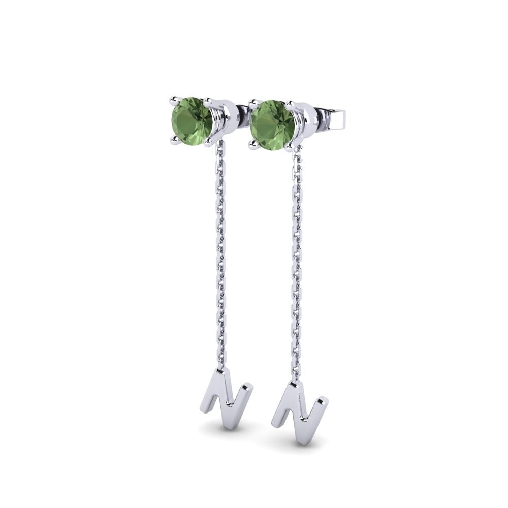 Green Sapphire Women's Earring Aundrea N