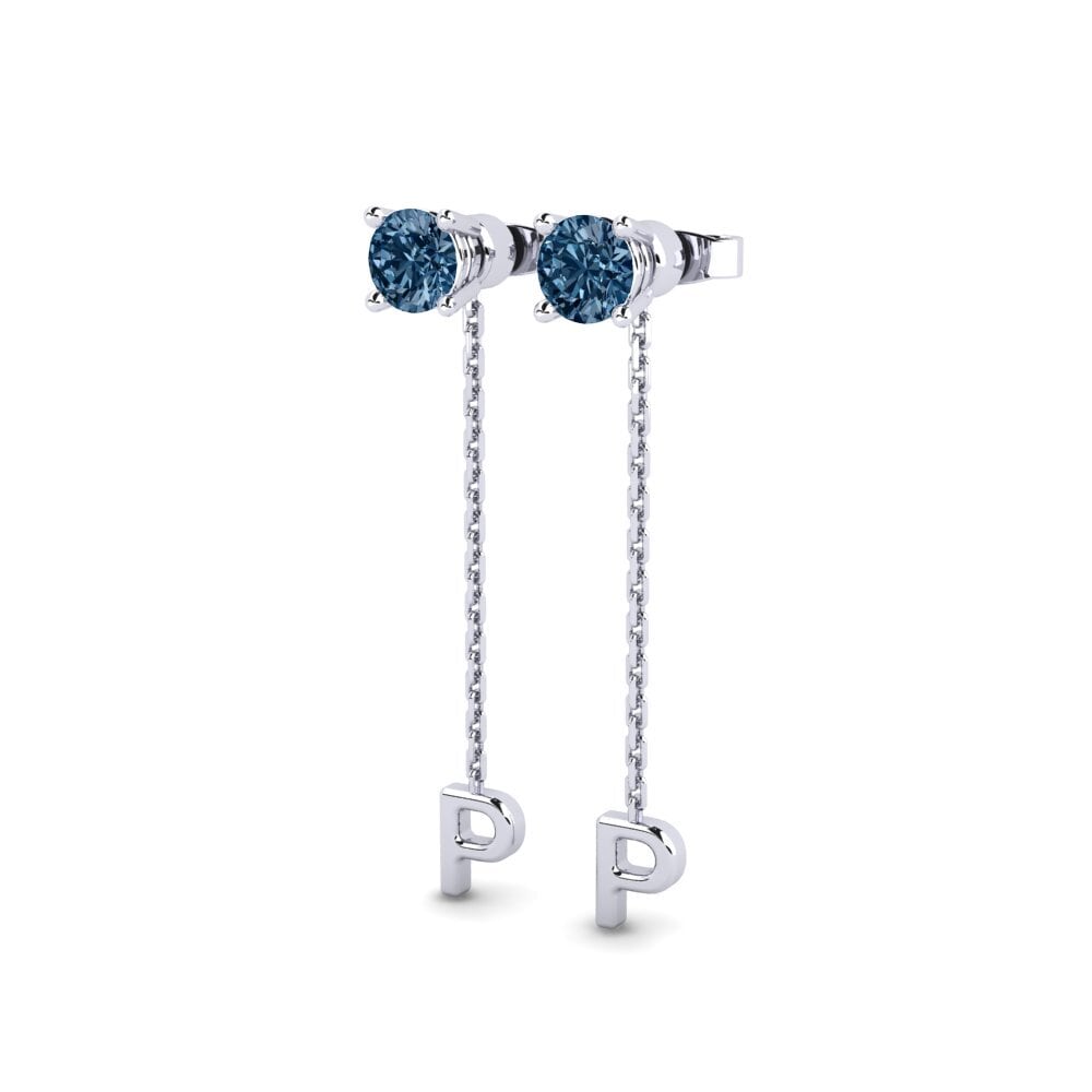 Diamante Azul Pendiente de mujer Aundrea P