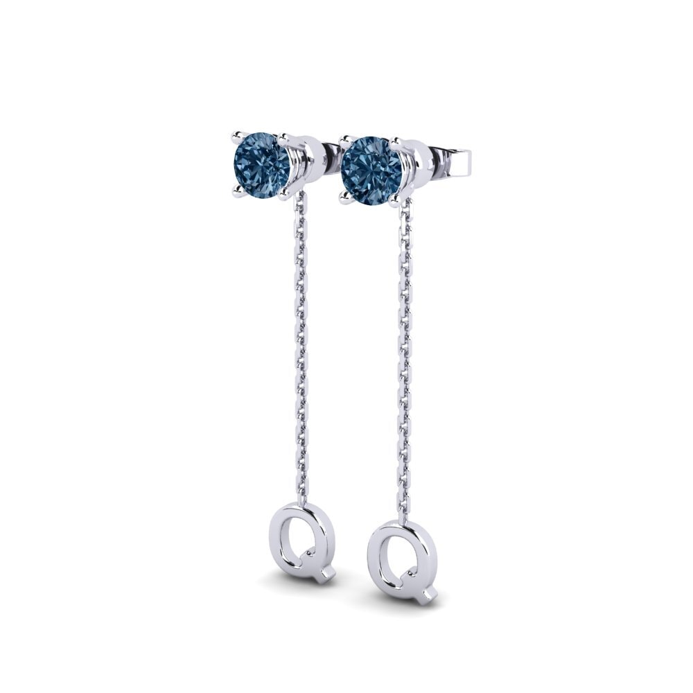 Blue Diamond Women's Earring Aundrea Q
