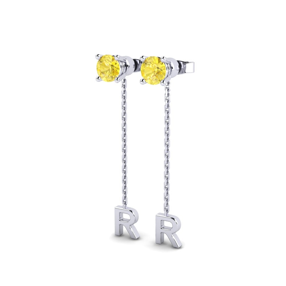 Yellow Sapphire Women's Earring Aundrea R
