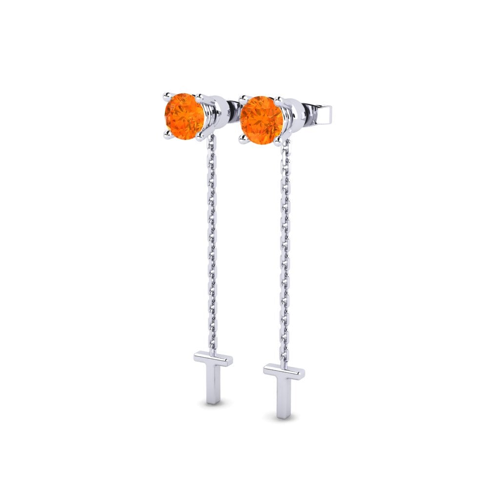 Orange Sapphire Women's Earring Aundrea T