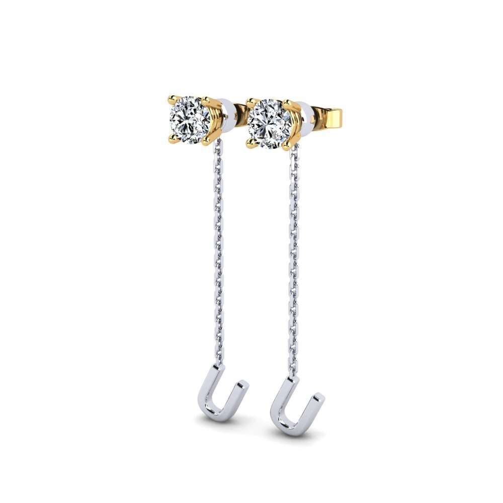14ct White & Yellow Gold Women's Earring Aundrea U