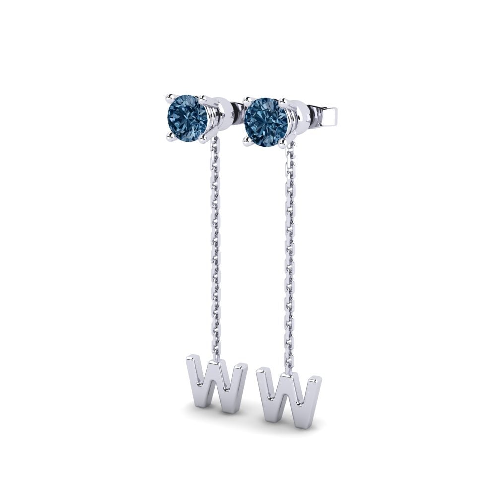 Diamante Azul Pendiente de mujer Aundrea W