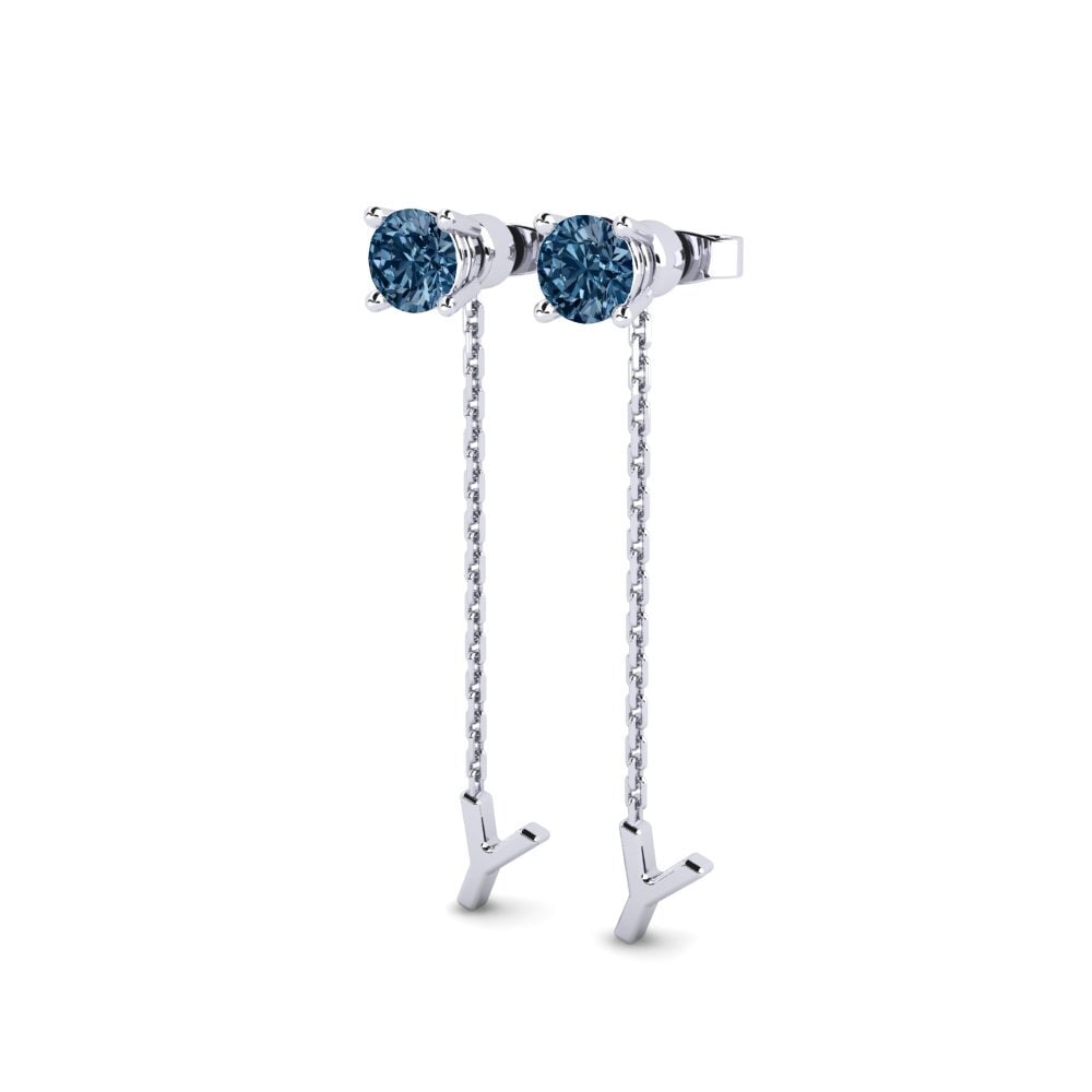 Diamante Azul Pendiente de mujer Aundrea Y