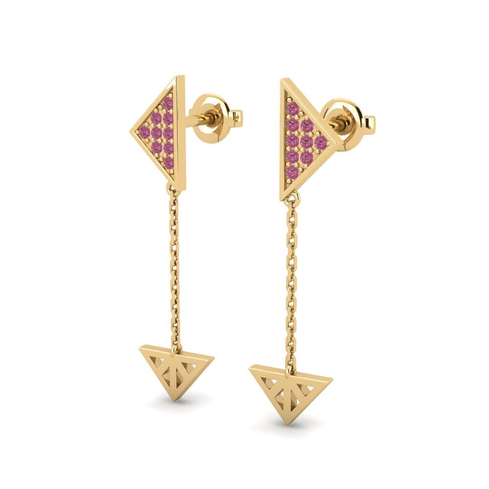 Đá Rhodolite Bông tai nữ Aureli - B