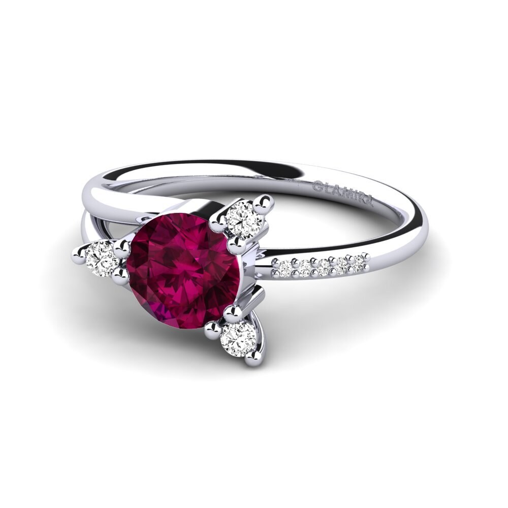 Granate Rhodolite Anillo de compromiso Auritia