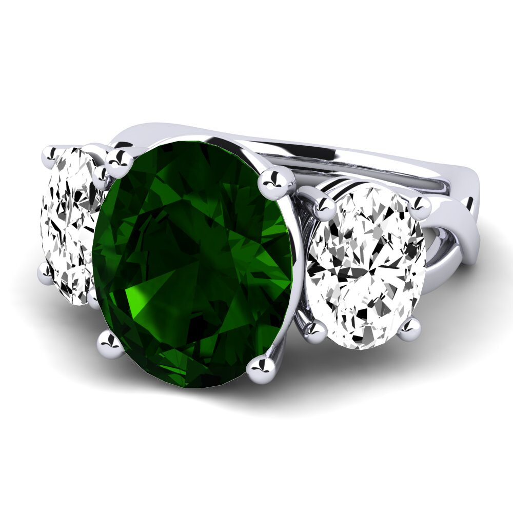 Turmalina verde Anillo Aurkene