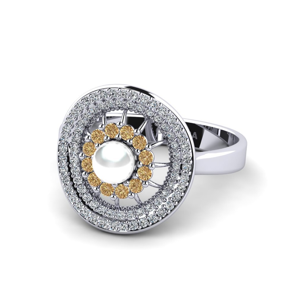 950 Platinum Brown Diamond Ring Aurum