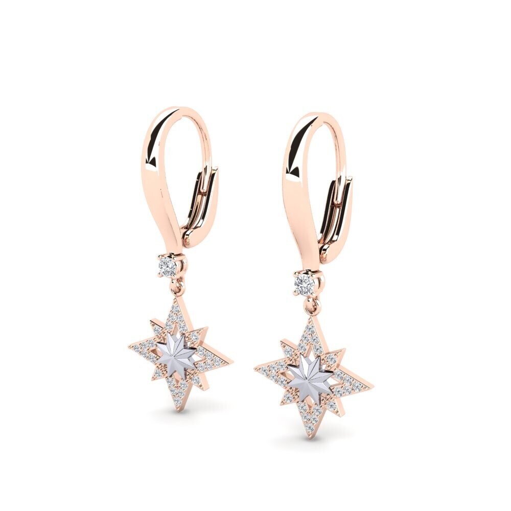 14ct Rose / White Gold Women's Earring Ausrine