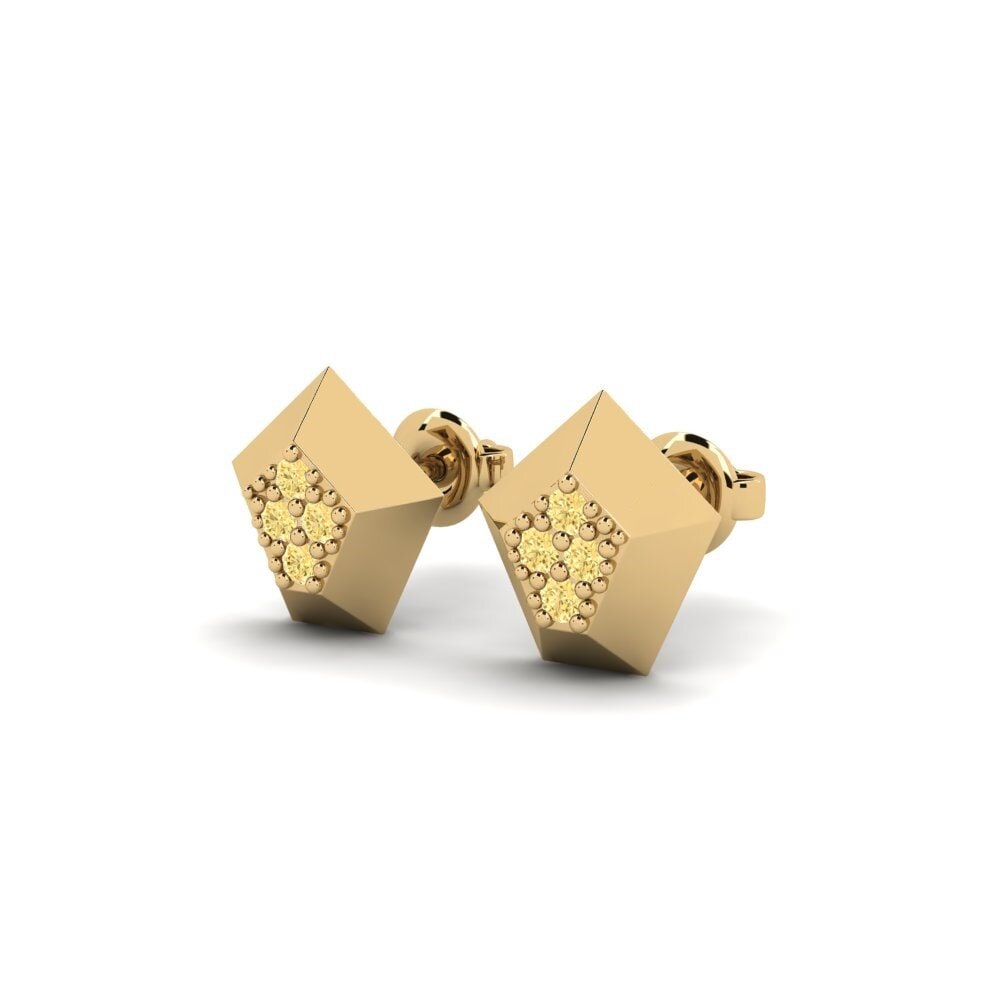 Gele Diamant Dames Oorbellen Australis