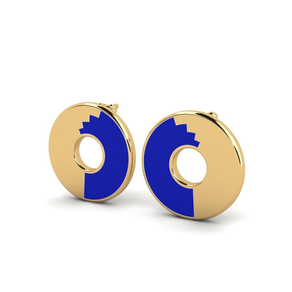 9k Oro Amarillo Pendientes Avalloc