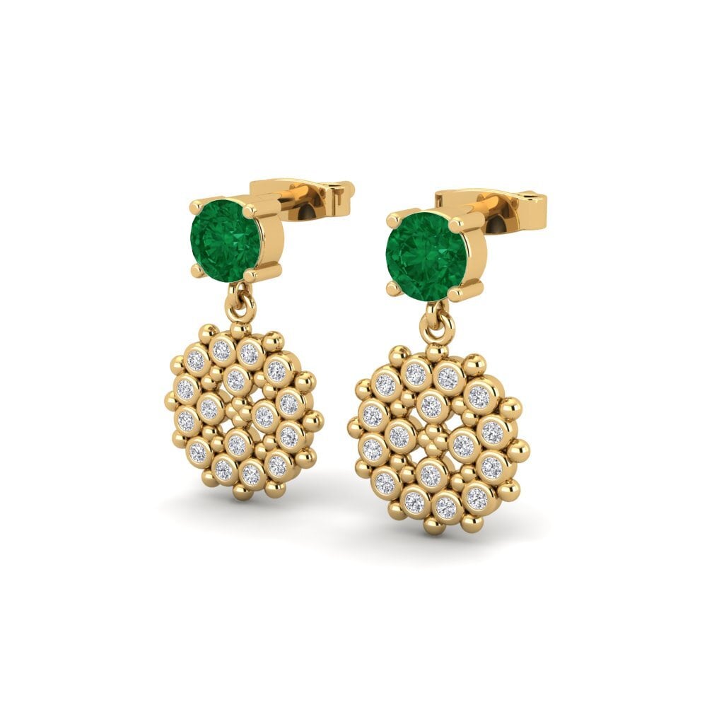 Emerald (Lab Created) Women's Earring Aven