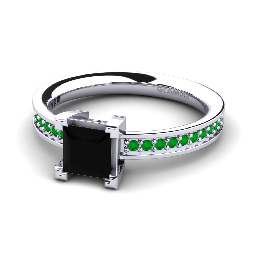 Diamante Negro Anillo de compromiso Aversa