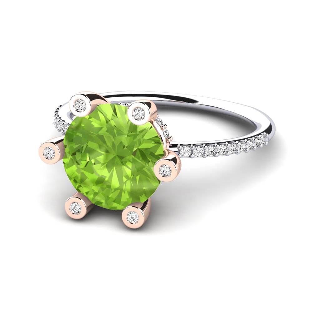 Peridoto Anillo de compromiso Avila