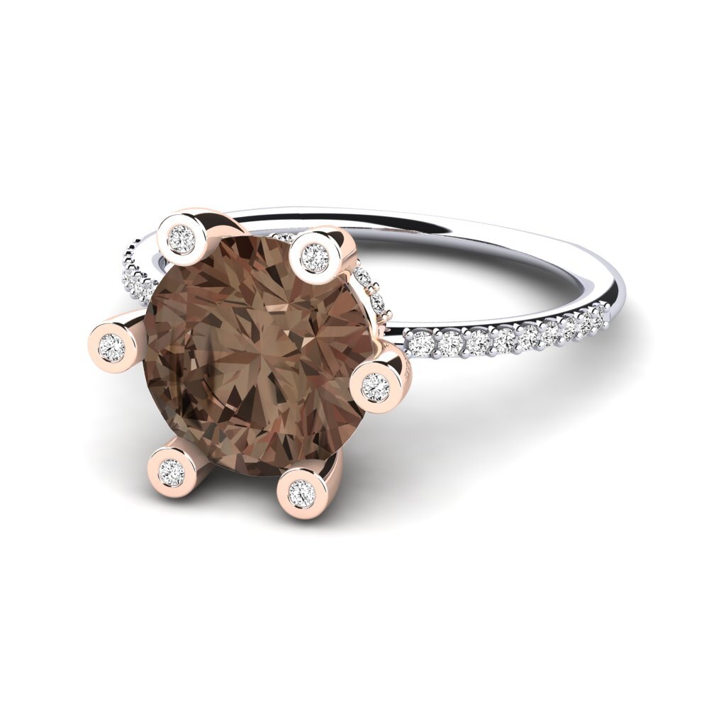 Cuarzo humo Anillo de compromiso Avila