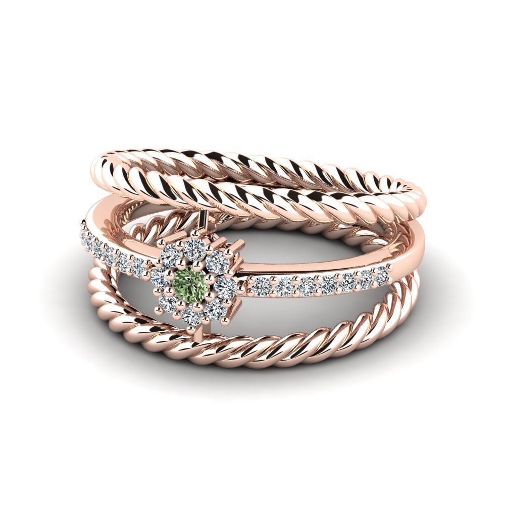 Green Diamond Ring Avrechy