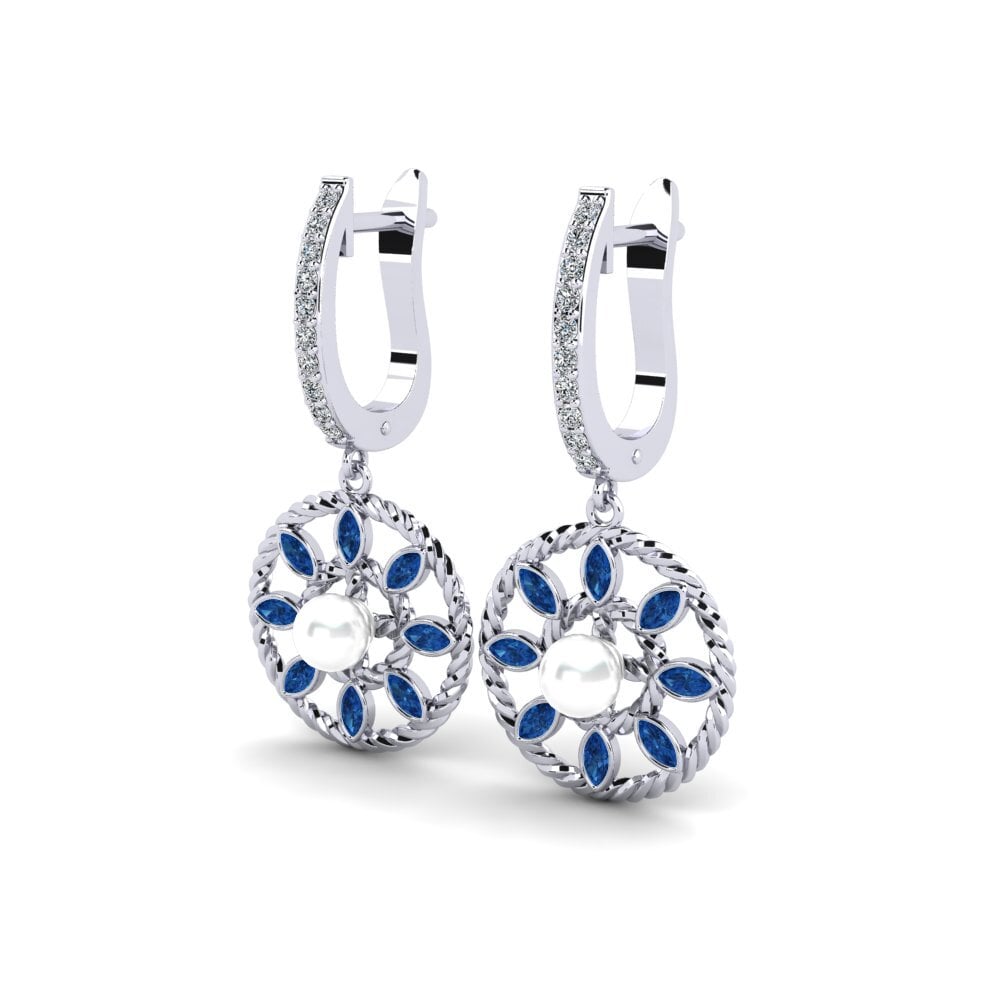 Dark Blue Zirconia Women's Earring Avsil