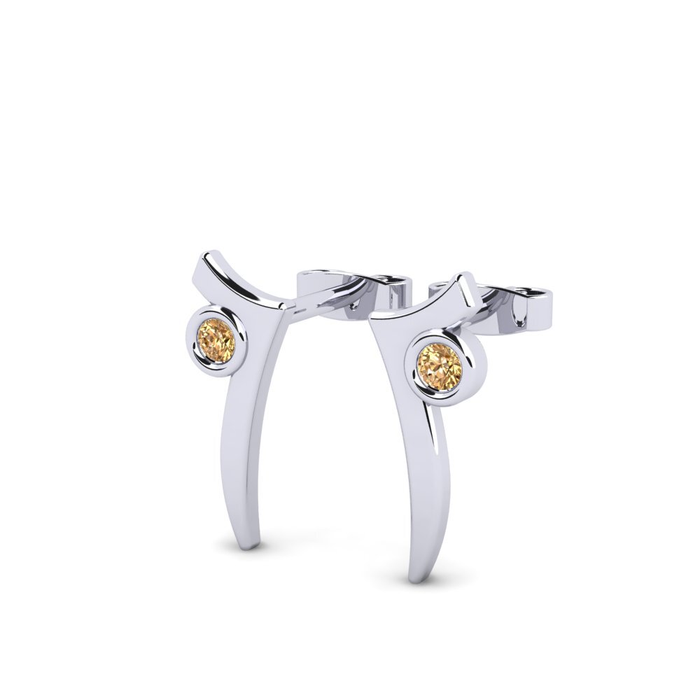 Diamant Brun Boucle d'oreille femme Avulsion