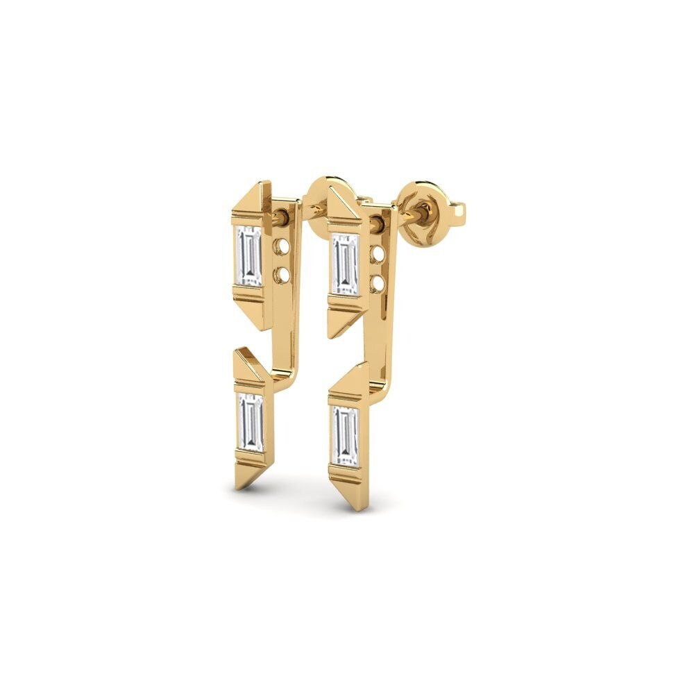 14k Oro Amarillo Pendiente de mujer Awesome