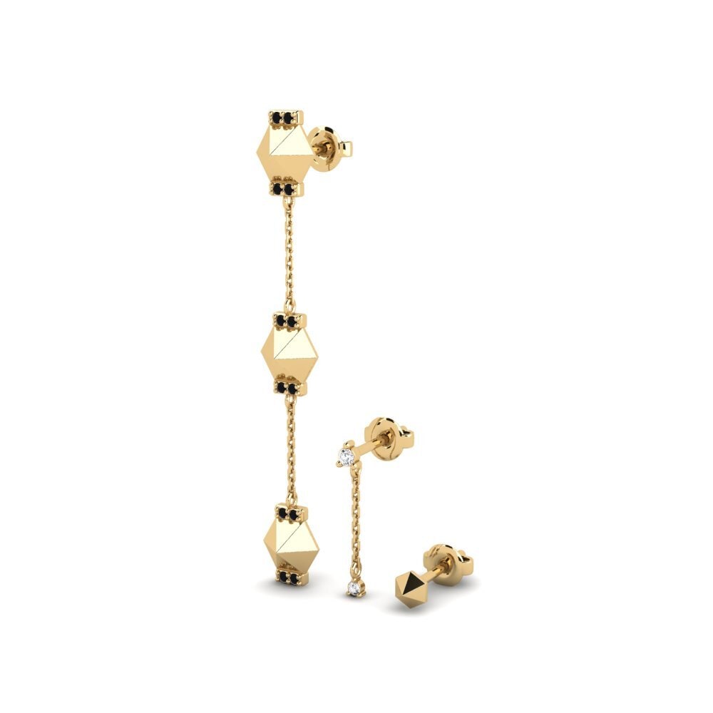 Nilam Hitam Anting-anting wanita Awmna - SET