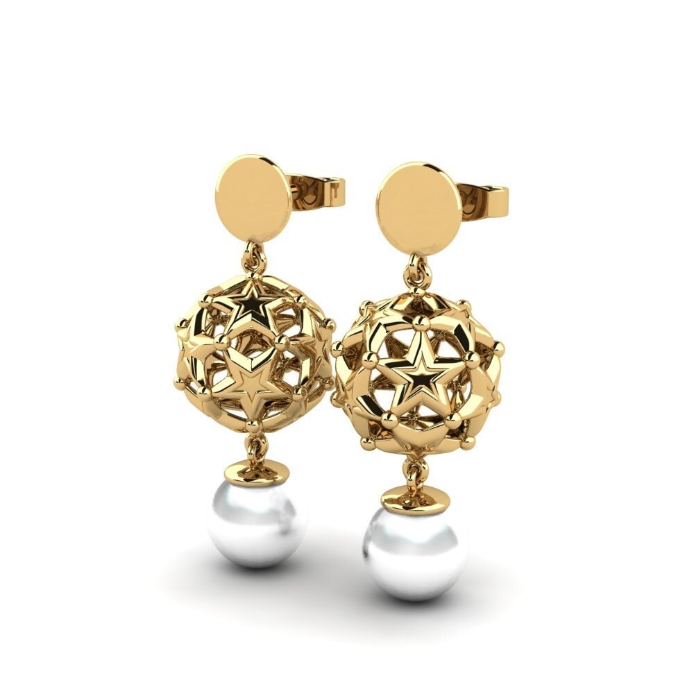 14ct Yellow Gold Women's Earring Ayfaga