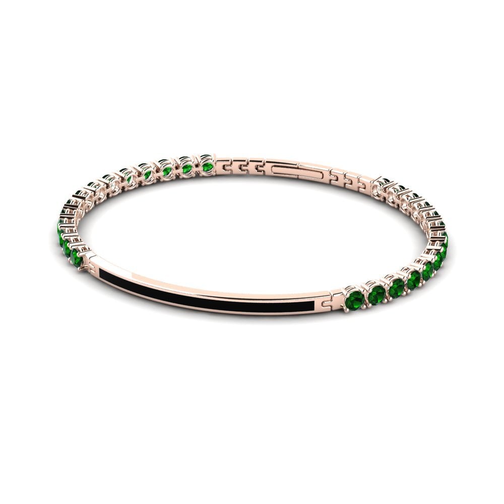 Bangles Green Tourmaline 18ct Rose Gold Bracelets