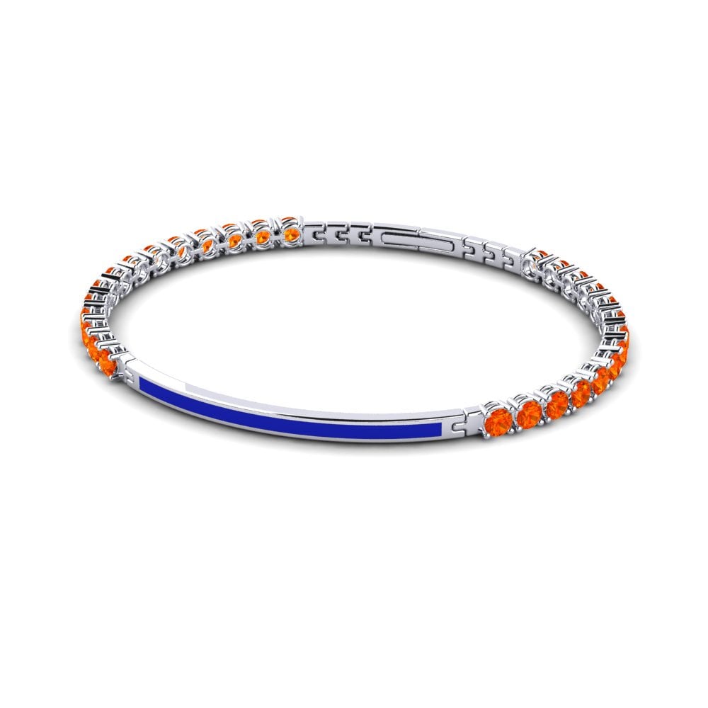Bangle Orange Sapphire Bracelets