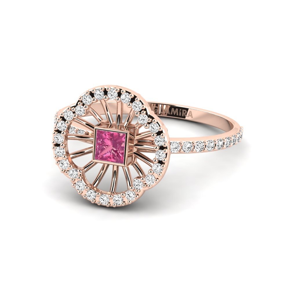 Princesa Turmalina rosa Anillo Ayyower