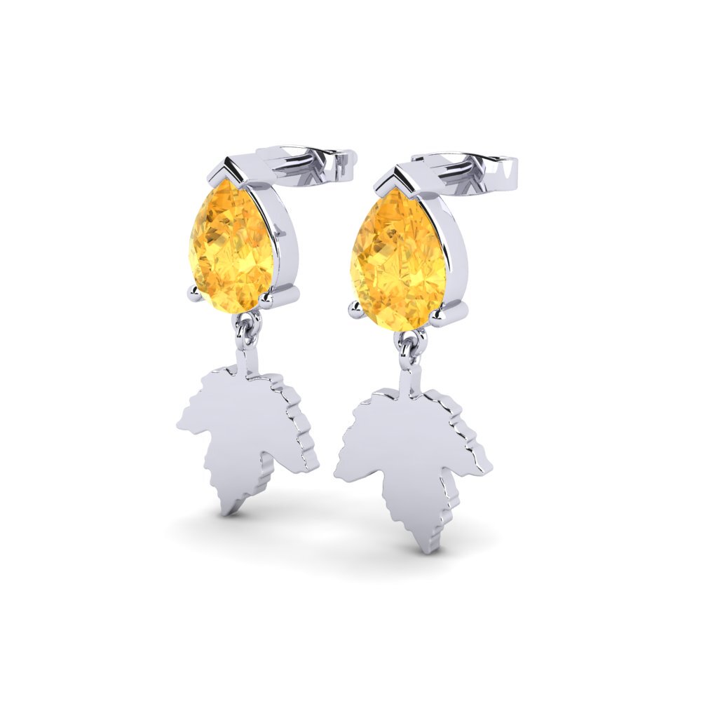 Pear Citrine Women's Earring Azry
