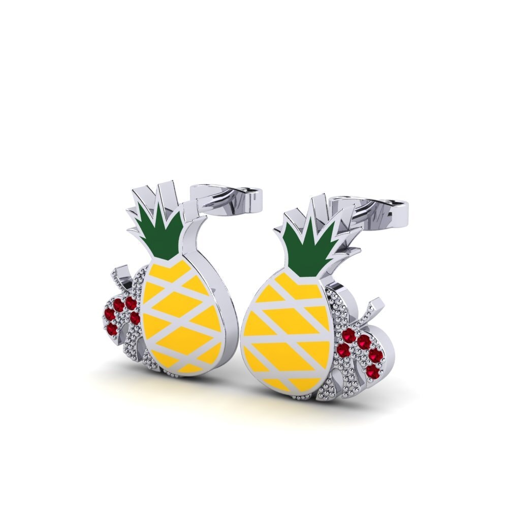Đá Zirconia Đỏ Bông tai nữ Baali
