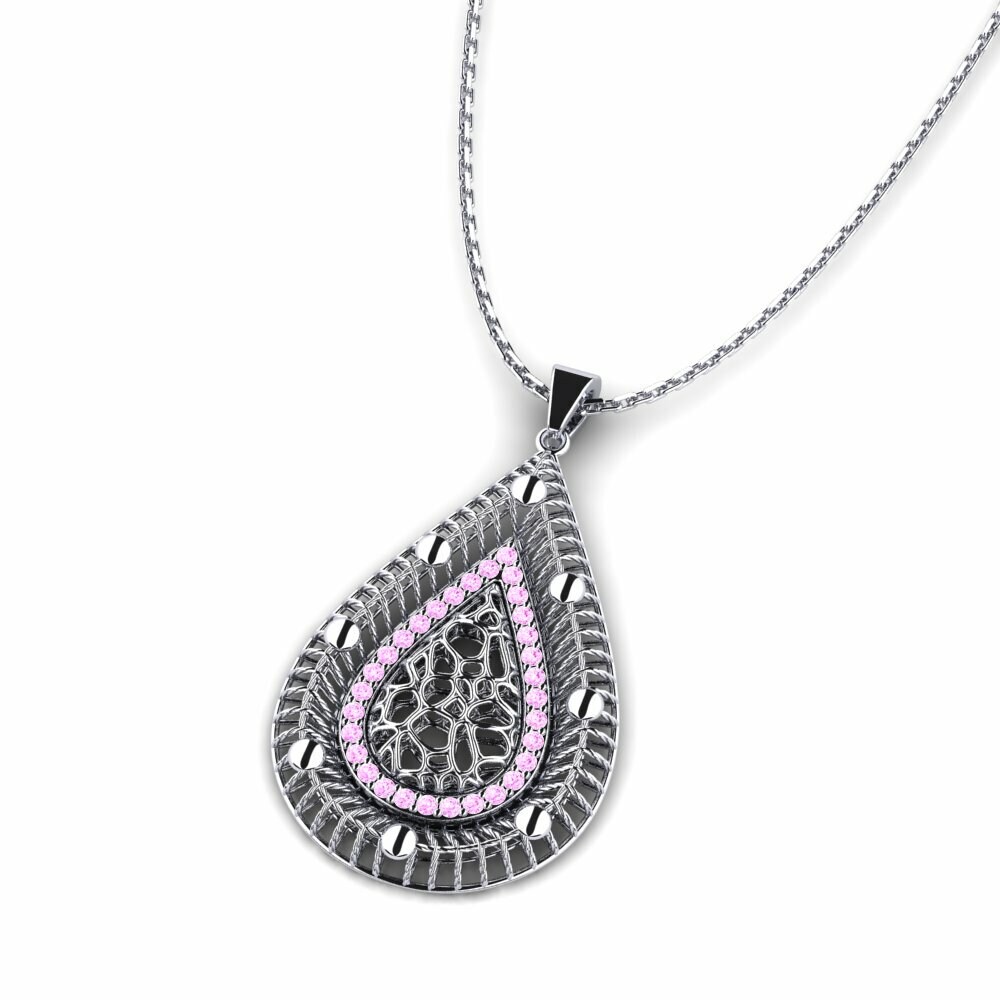 Roze Saffier Dames Hanger Bothoto