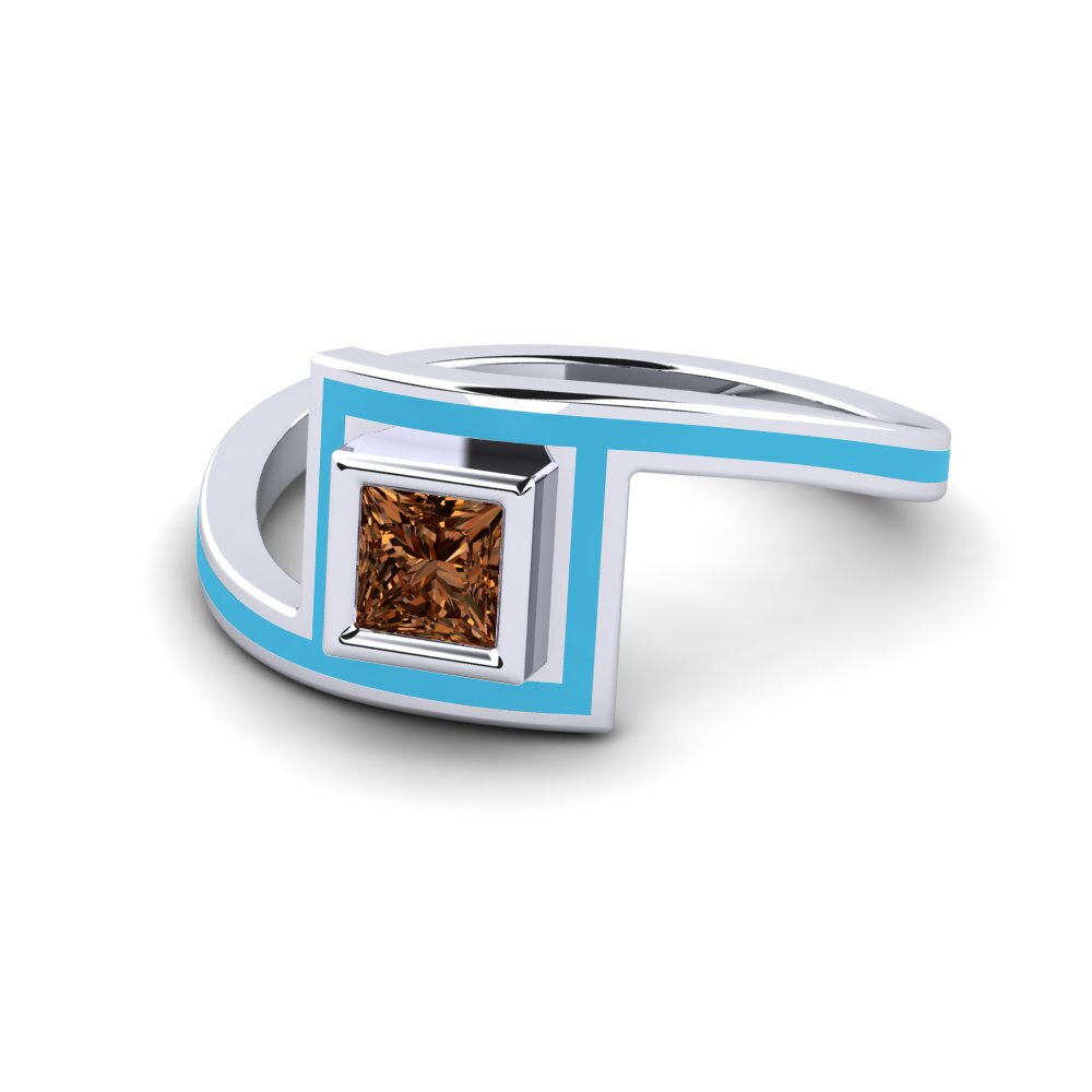 Brauner Diamant Verlobungsring Bahoue