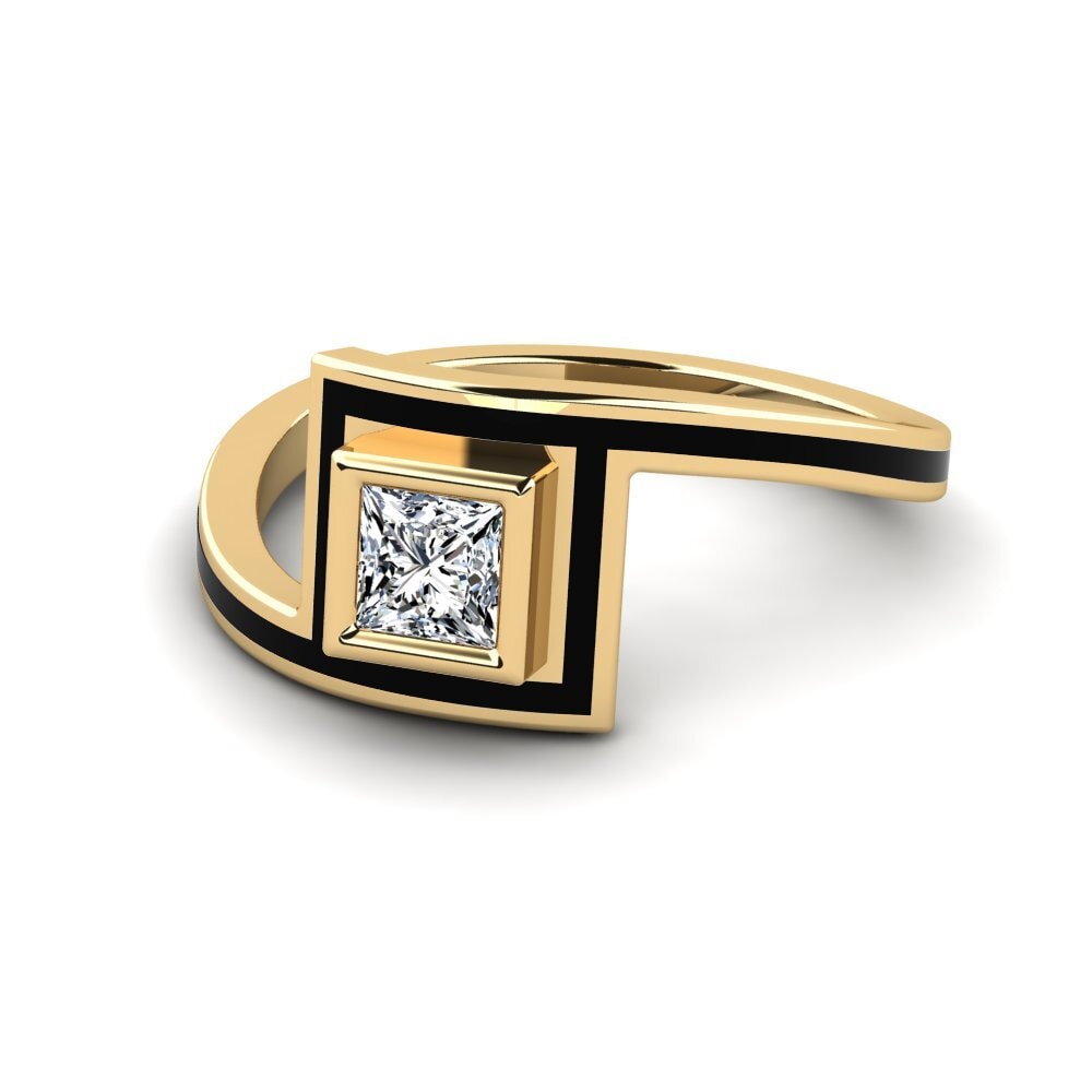 9ct Yellow Gold Engagement Ring Bahoue