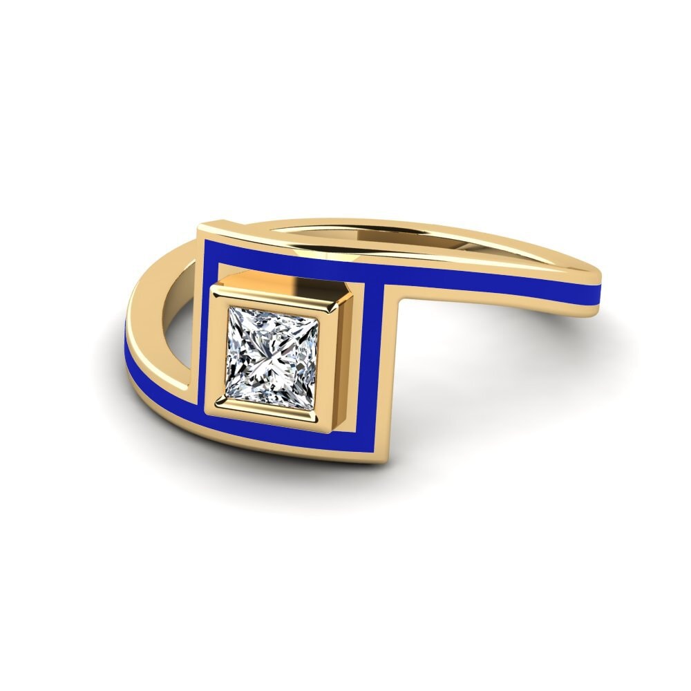 9ct Yellow Gold Engagement Ring Bahoue