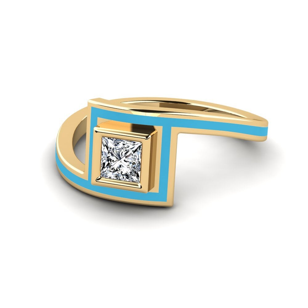 Gelbgold 375 Verlobungsring Bahoue