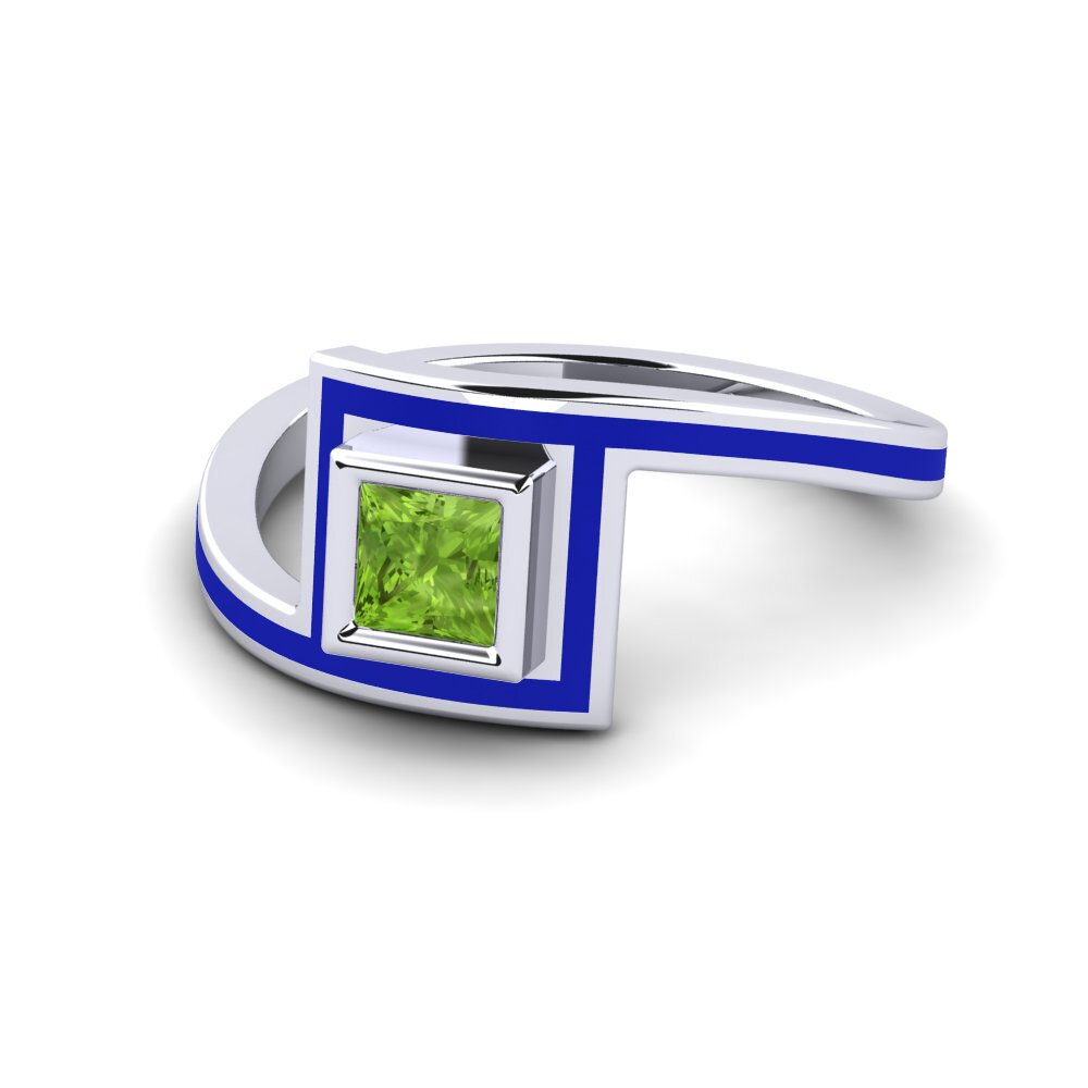 Peridot Verlobungsring Bahoue