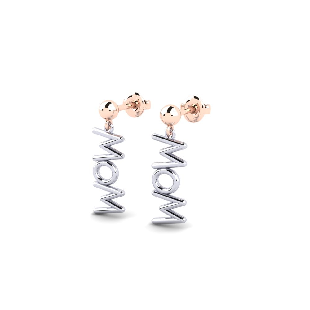 14ct White & Rose Gold Earring Baikal