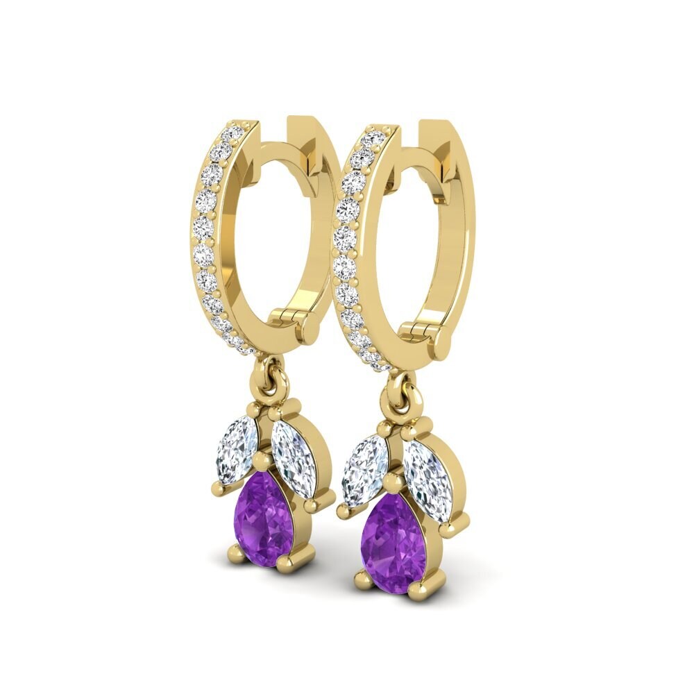 Améthyste Boucle d'oreille femme Bailee