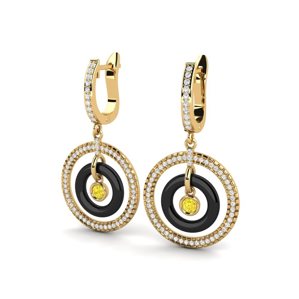 Yellow Sapphire Women's Earring Bailon
