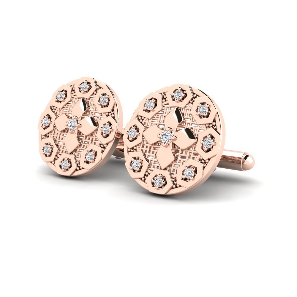 Rikyo Boutons de manchette en soie avec pétales de rose pour mariage
