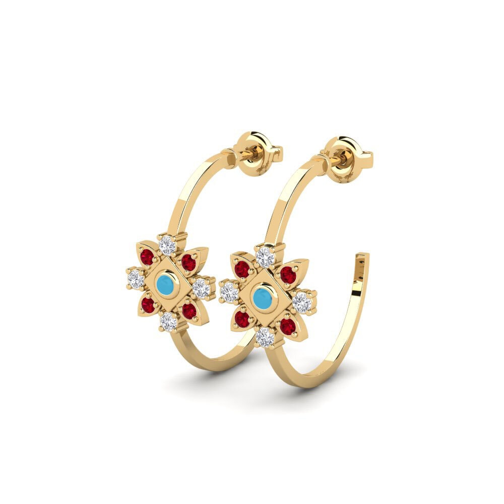 ruby-zirconia ต่างหู Balahibo