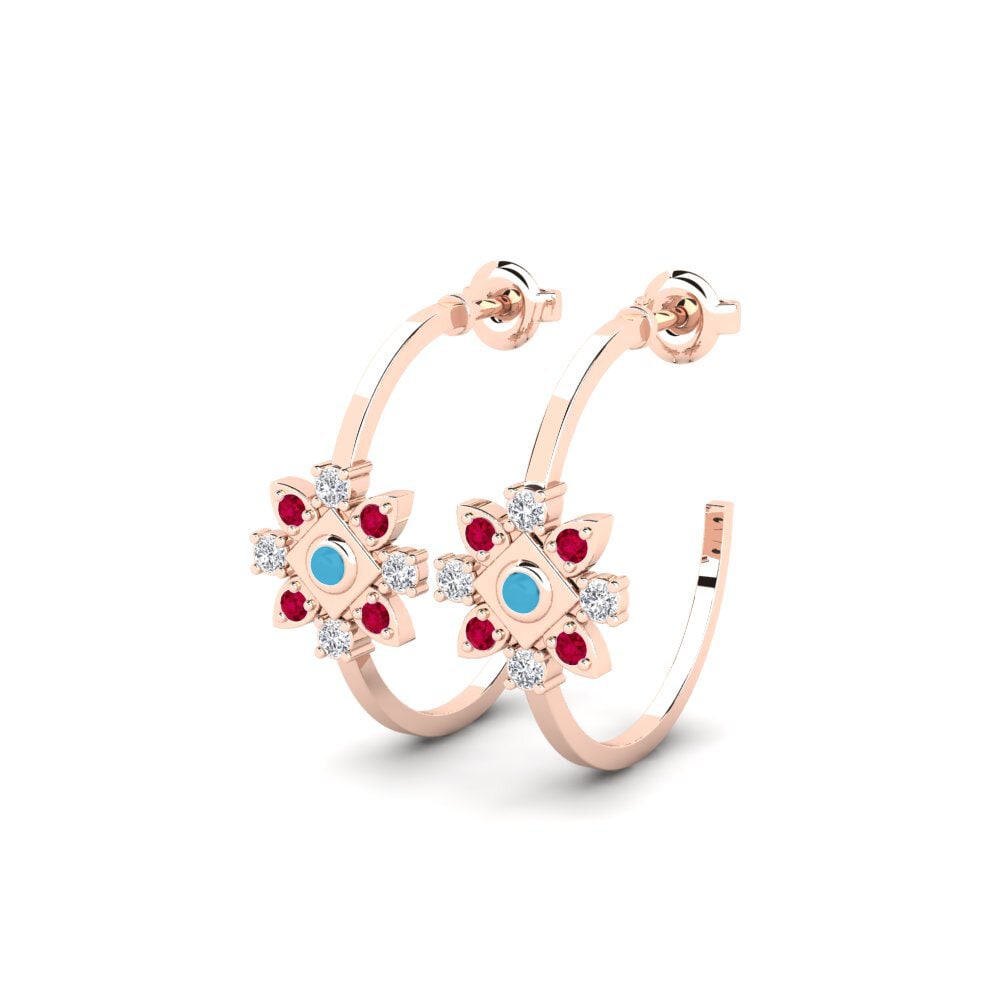 14k Rose Gold Women's Earring Balahibo