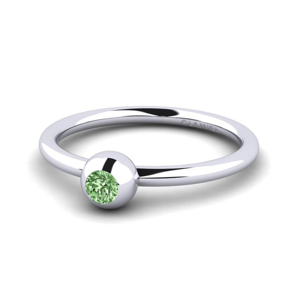 Diamante Verde Anello Ballstonering